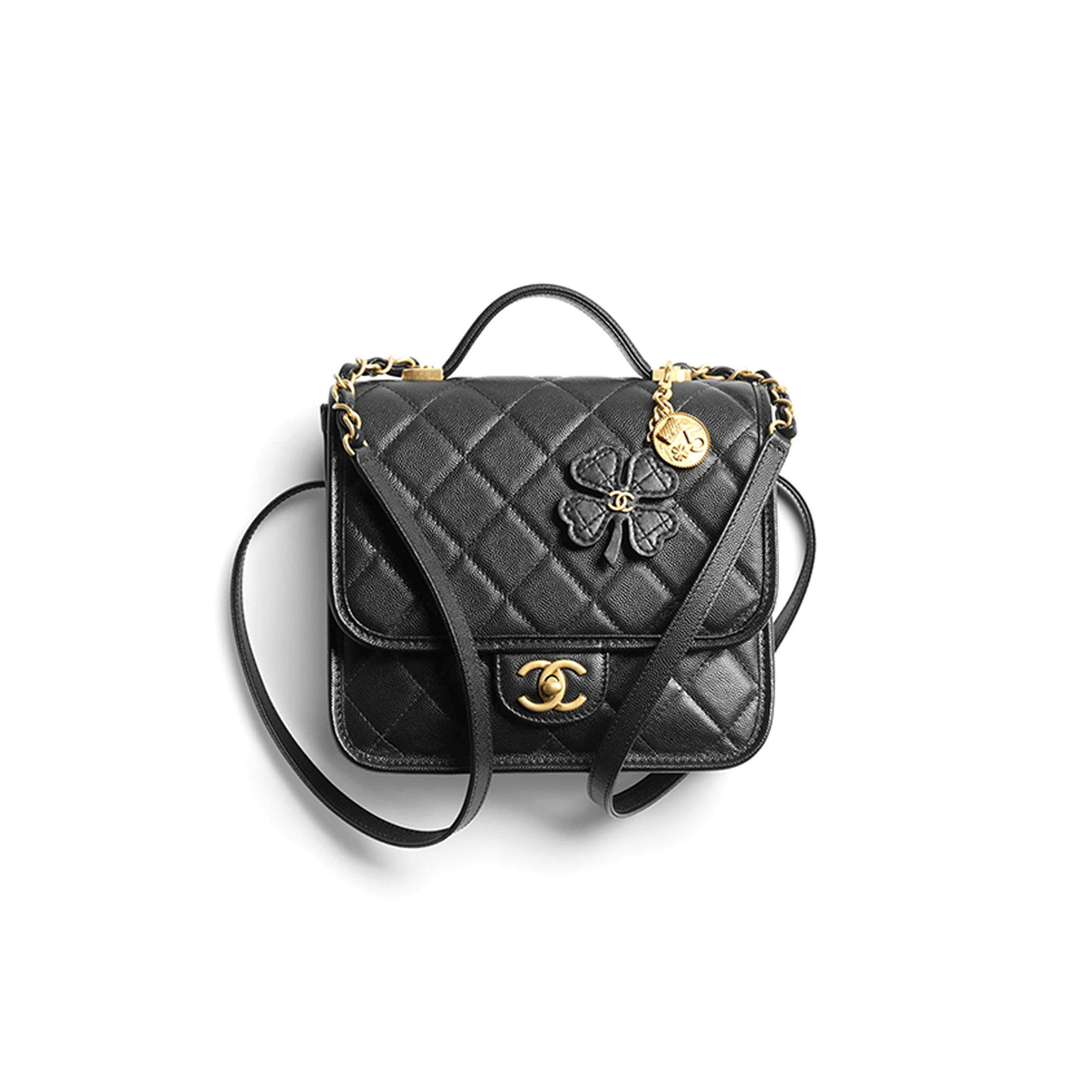 CHANEL BACKPACK GRAINED SHINY CALFSKIN & GOLD-TONE METAL BLACK AS5715 (22*19.5*7cm) CHANEL BACKPACK GRAINED SHINY CALFSKIN & GOLD-TONE METAL BLACK AS5715 (22*19.5*7cm)